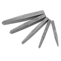 5 Pcs Straight Fluted Easy Out Bolt Extractor Set Square Type 3/16-Inch to 5/8-Inch Straight Fluted Screw Extractor M4-M18