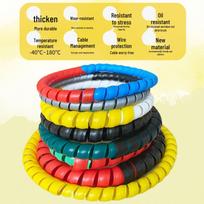 Spiral Protective Sleeve for Hydraulic Oil and High-Pressure Water Hoses, Charging Gun, Cable, and Wire Management. 8MM Inner Diameter (Specify Color)