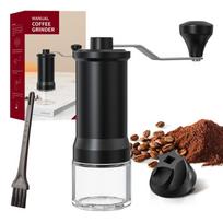 Hand-Crank Ceramic Coffee Grinder with Glass Bean Hopper m5 vidinis reguliavimo spalva