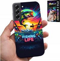 Etui Do Samsung Galaxy S21 - Wzory Wędkarskie Ryby Połów Wędka Plecki