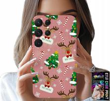 Etui Do Samsung Galaxy S23 Ultra - Świąteczne Renifery Choinki Laska Wzory
