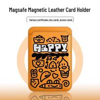 Graffiti Hobby MAGsafe Leather Card Holder Apple Phone Case Single Card Pocket