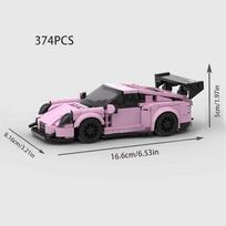 Naujas MOC lenktyninis automobilis Miesto sportiniai konstravimo kaladėlės Plytos Vaikams Žaislas Berniukams Dovana Superautomobilis Lenktynininkai Transporto priemonė Technika Parper Instruction
