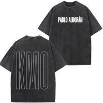Singer Pablo Alborn Global Tour Kmo  Print Washed Vintage T Shirt Unisex Women Hiphop Tshirts Shortsleeved Casual T Shirts M