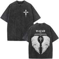 Christian Jesus Bible Verse Washed T Shirts Unisexs Women Fashion Vintage Oversized T Shirts Harajuku Cotton Short Sleeve S