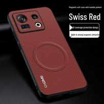 Nubia Z40/Z40S Pro Full-Cover Magnetic Phone Case with Drop Protection and Textured Grip Z40S Pro šveicariška raudona spalva