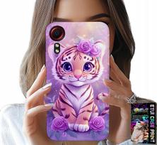 Etui Do Samsung Galaxy Xcover 7 - Słodki Tygrysek Na Różowym Tle + Szkło