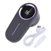Intelligent Digital Display Lint Remover Fabric Trimmer with 6 Quick Leaf Blades Sweater Defuzzer for Home And Travel Gray
