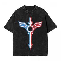 Bonfire Black Out Devil May Cry Washed T Shirt Streetwear Hip Hop TShirt Tees Tops for Unisex Women Harajuku Graphic Printed S
