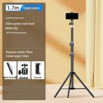 Dual Mobile Phone Live Streaming Tripod with Multi-Angle Stand and Fill Light for Outdoor Broadcasting 1.69m + 360° Rotating Head