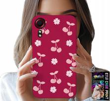 Etui Do Samsung Galaxy Xcover 5 - Wisienki, Wiśnie Na Bordowym Tle + Folia