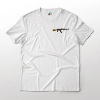 AKM AK-47 Assault Rifle Gun Art Chest Graphic T-T-Shirt 4XL