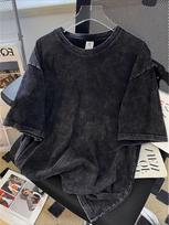 Funny Screaming Cat Meme AAAAA Acid Wash TShirt Vintage Cute Cat Oversized Streetwear Casual Tops for Men Women S