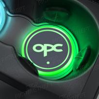 For Opel Vauxhall OPC Line Logo Antara Astra Corsa Meriva GSI Emblem Led Car Water Cup Mat Drink Holder Auto Interior Decorative