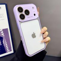 High Transparency iPhone 17 Pro Max Case, Korean Style, Drop-Proof for Apple 16 Pro Max 14 Pro violetinė