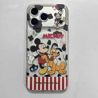 Mickey Magnetic Transparent Case for iPhone 14, 15, 16 Pro & 17 Pro 14 Pro Max modelis 2 spalva