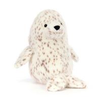 Taro Seal Plush Toy Soft Fluffy White Brown Spots 26 cm