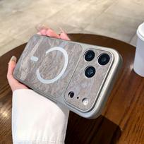 Leather Texture Magnetic Case for Apple 17 Pro Max/iPhone 16 Pro - Drop-Proof Protective Cover with Large Window 13 Pro Max