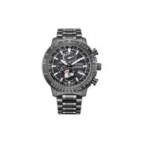 CITIZEN PROMASTER serijos automatinis bangų korekcijos laiko šviesos Kvarcinis Plieninė apyrankė 46 mm vyriškas laikrodis juodas ciferblatas BY3005-56G juoda
