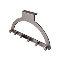 Hook Up All-in-One Over The Door 6 Hook Rack Drill Free Clothes Hanger Towel Rack Universal Storage Solution Bathroom Bedroom Organizer A