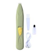 1 Set Pet Foot Hair Shaver Clipper Mini Low Noise USB Rechargeable Electrical Cat Dog Paw Hair Trimmer Cutter Shaving Grooming Tool Kit žalia