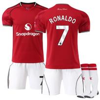 2025-26 „Manchester United“ namų #7 RONALDO sportinio treniruočių marškinėlių rinkinys su kojinėmis paaugliams, vaikams, suaugusiems futbolo aprangos komplektai 16