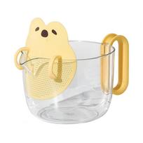 Food Grade Plastic Measuring Cup with Filter for Egg Liquid Baking Steaming Rice Washing Kitchen Tool with Measurement Markings one size geltona