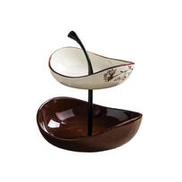 Round Snack and Fruit Storage Tray with Multiple Compartments Durable Non-Toxic Material Suitable for Kitchen and Dining Table Organization One Size