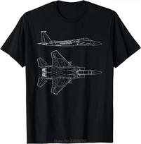 F-15 Eagle Strike Fighter Air Force Oversized T-shirt Casual Cotton Tshirt O-Neck Summer Men's Clothing Fashion Unisex Tops Tees S įvairiaspalvis