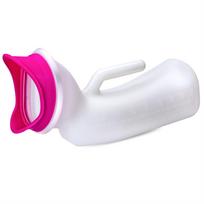 Portable Female Urinal 1000ml Capacity Leak Proof Bedridden Urine Collector with Anti-Scratch Soft Silicone Mouth for Elderly Children ONE SIZE