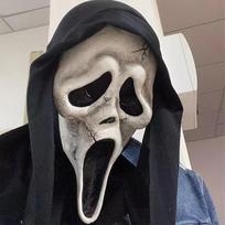 Scream Ghost Skull Latex Mask With Blood For Horror Cosplay Events Crack Pattern