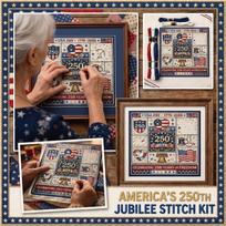 Commemorative 250 Years of Freedom USA 1776 to 2026 Decorative Square Tapestry with Printed Patchwork Design and Symbols of Liberty One Size