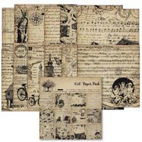 Scrapbook Paper Pad 6x6,  Assorted Pattern Decoupage Cardstock,  Vintage Scrapbooking DIY Decorative Cardmaking Supplies,12pcs
