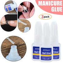 Professional Nail Glue for Acrylic and Press-On Nails, Quick-Drying, Long-Lasting Adhesive, 10g, Pack of 3 mėlyna