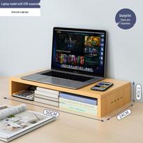 OLOEY Wooden Laptop & Monitor Riser with USB 2.0 Hub