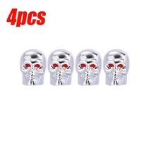 4pcs Skull Style Bike Tires Valve Caps Universal Motorcycle Bicycle Car Tire Valve Stem Cap Car Wheel Tire Valve Cap Accessories