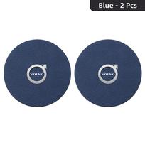 2pcs Suede Car Coaster Water Cup Drink Holder Anti-Slip Pad For Volvo T6 V90 V60 V40 XC90 S60 C30 XC60 V50 V70 S90 XC40 S80