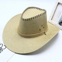 Summer Cowboy Hat for Men & Women | Wide Brim Sun Straw Hat | Outdoor UV Protection single code smėlis