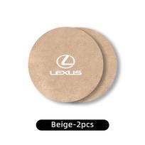 2PCS Car Coaster Water Cup Holder Anti-slip Pad Mat For Lexus IS250 IS200 CT200h IS300 ES RX LS IS NX CT LX UX LC RC LM GS GX SC smėlis