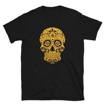 Skull Wild Trippy Hippy Artsy T-Shirt S