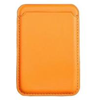 Pocket Leather ID Holder Magnet Case Phone Wallet Card Solt Magnetic Card Holder Phone Card Holder šviesiai ruda spalva