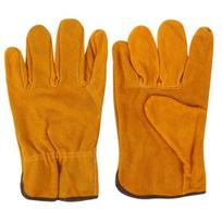 1 Pair Garden Gloves Non-slip Solid Color Ultra-Thick Wear Resistant Wide Application Keep Warm Soft Outdoor Gardening Worker Welding Full Finger geltona