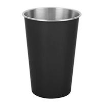350/500ML Vandens puodelis Dūžiams atsparus Nedūžtantis Nerūdijančio plieno Ilgaamžis Alaus puodelis barui 500ML juoda