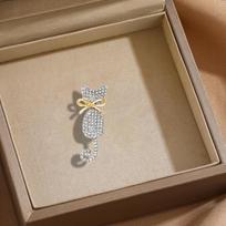 Bow Cat Style Brooch Universal Animal Metal Corsage Pin High-end Temperament Versatile Clothes Bag Scarf Accessories Brooch sidabras