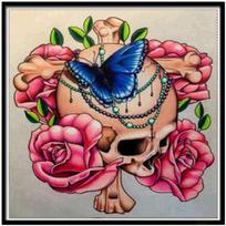 Full 5D Diy Diamond Painting Flowers and Butterfly Embroidery Cross Stitch Home Decor Handmade Gift 25x25cm