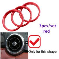 Aliuminio lydinio automobilio oro kondicionavimo angos vidinio žiedo apdailos dangtelio lipdukai, tinkantys Mazda MX5 Mazda 2 CX3 RF ND Auto MX-5 ND raudona