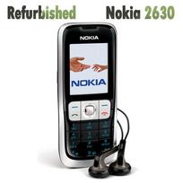Atnaujintas originalus Nokia 2630 mobilusis telefonas su 1 SIM kortele No charger juoda