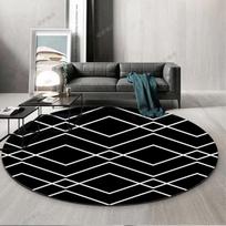 Karšta tendencija apvalus kilimas apskritas kilimas svetainės dekoravimas šiaurietiško stiliaus apvalus svetainės kilimas miegamojo lovos kilimas kėdės kilimėlis 60cm diameter
