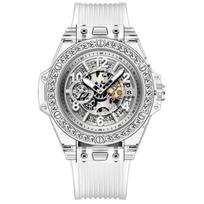 Transparent Fashion Watch Men's and Women's Couples Watch Waterproof Silicone Calendar Quartz Watch
