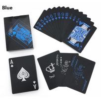 Durable Waterproof Blue & Red PVC Poker Cards - Wear-resistant Plastic for Home Parties